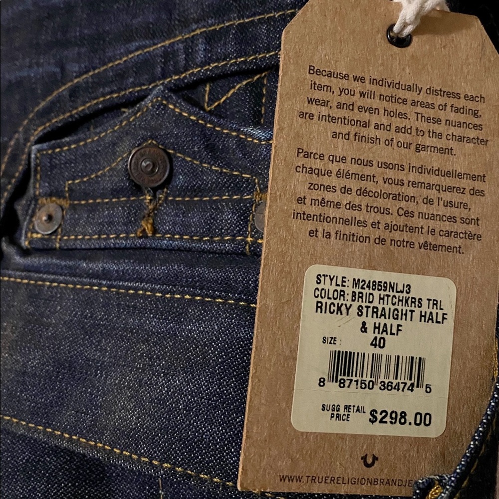 🔥 Brand New True Religion Ricky Straight Jeans 🔥